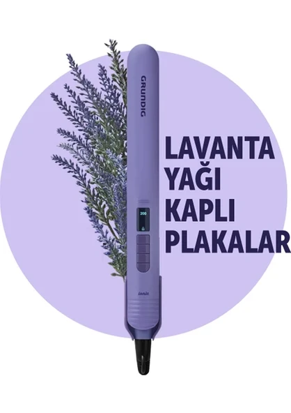 Grundig Hs 7032 Botanika Lavanta Yağı Kaplı Plakalı Iyonik Saç Düzleştirici ürün görseli 1