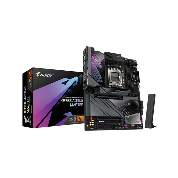 GIGABYTE  X870E AORUS MASTER AMD Ryzen X870E AM5 Soket 8600(OC) ATX Anakart ürün görseli 1