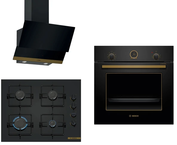 Bosch Siyah Neo Klasik 3 lü Ankastre Set (HBJN10YB2R - POP6C7O12O - DWK65AJ91R) ürün görseli 1