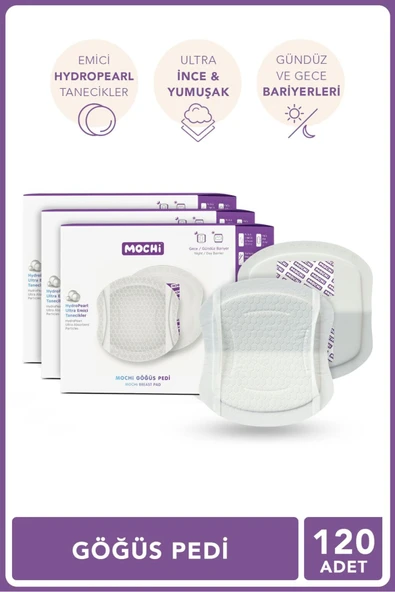 Mochi Göğüs Pedi 40'lı x 3 Kutu Avantajlı Paket ürün görseli 1