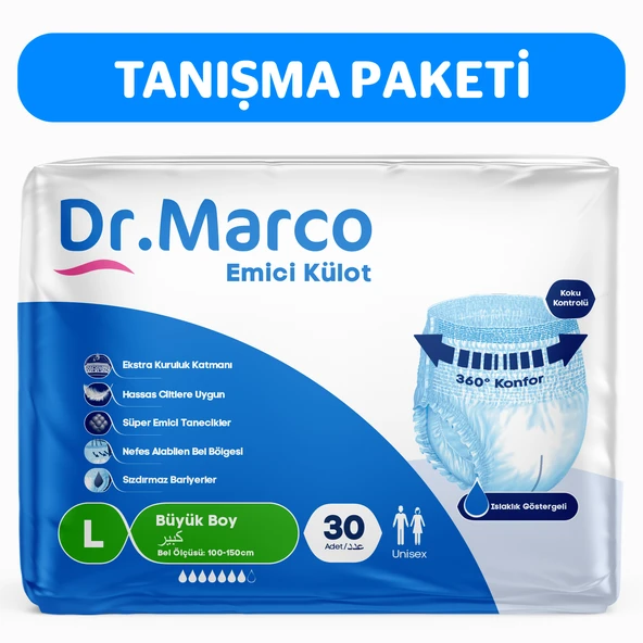 Dr.Marco Yetişkin Emici Külot Large 30 adet ürün görseli 1