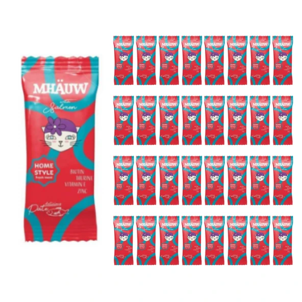 Mhauw Somonlu Kıyılmış Pouch Yetişkin Kedi Konservesi 80 Gr 33'lü Paket ürün görseli 1