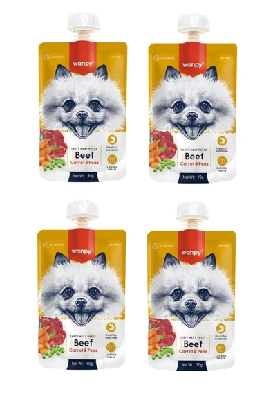 Taze Sığır Etli & Havuçlu Köpek Et Ezmesi 90 Gr. X 4 Adet ürün görseli 1