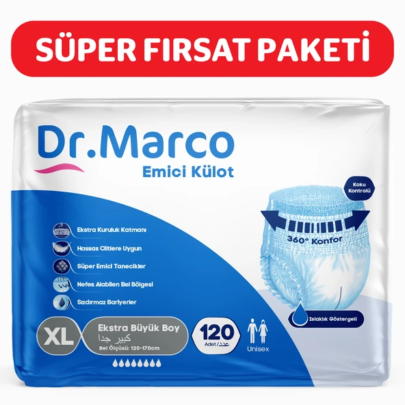 Dr.Marco Yetişkin Emici Külot Ekstra Large 120 adet ürün görseli 1