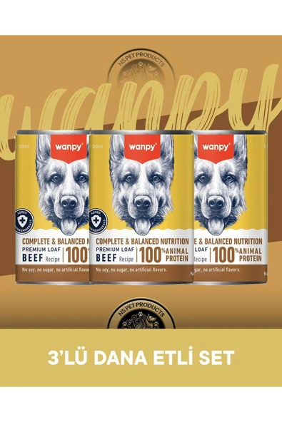 Dana Etli Ezme Köpek Konservesi 3x375 gr ürün görseli 1