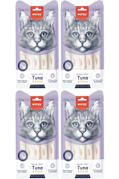 Ton Balığı & Yengeç Sıvı Kedi Ödül Maması 5x14 Gr. (4 Adet) ürün görseli 1
