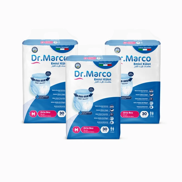 Dr.Marco Yetişkin Emici Külot Medium 90 adet - Resim 2
