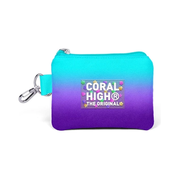Coral High Kids Turkuaz Mor Renk Geçişli Bozuk Para Çantası 21892 ürün görseli 1