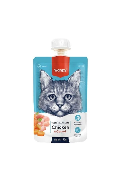 Taze Tavuklu Ve Havuçlu Et Ezmesi Doğal Kedi Ödülü 90 gr ürün görseli 1
