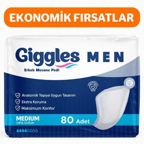 Giggles Erkek(Men) Mesane Pedi (Bladder Pad) 80 Adet ürün görseli 1