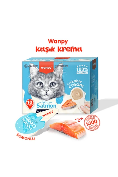 Somonlu Kaşıklı Sıvı Kedi Ödül Maması 10x16 Gr ürün görseli 1