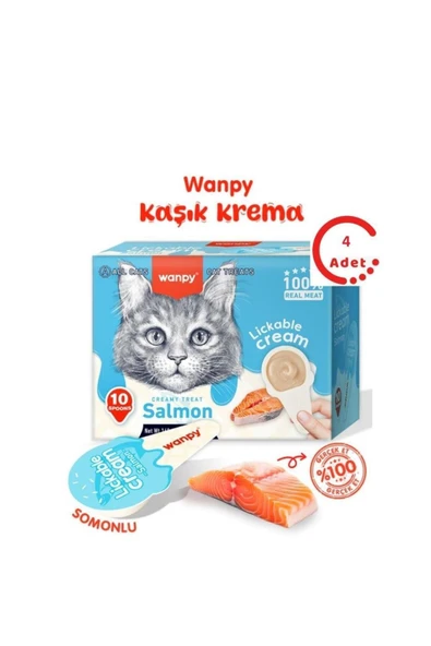 Somonlu Kaşık Krema Kedi Ödül Maması 10x16gr x 4 Adet ürün görseli 1