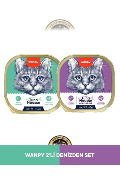 Mousse Ton Balıklı Alutray & Mousse Ton Balıklı - Karidesli Alutray Kedi Yaş Maması Seti ürün görseli 1