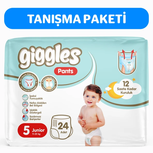 Giggles Pants Külotlu Bebek Bezi 5 Numara Junior 24 Adet ürün görseli 1