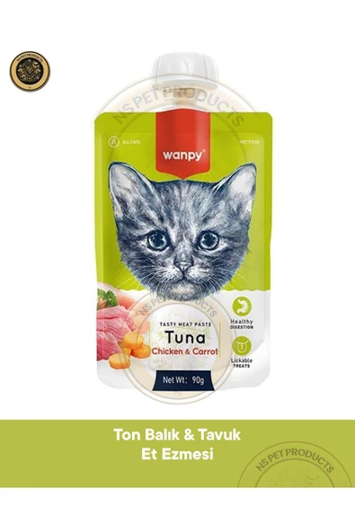 Ton Balık & Tavuk & Havuç Kedi Et Ezmesi Kedi Ödül Maması 90 gr ürün görseli 1