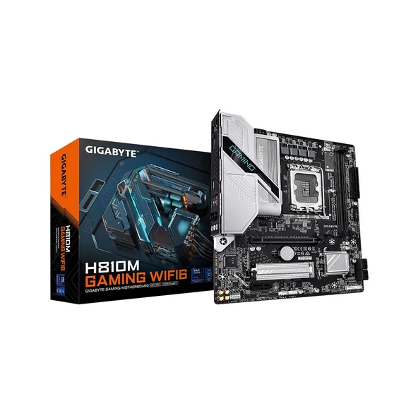 GIGABYTE H810M GAMING WIFI6 Intel Core Ultra LGA 1851 Soket 6400MT/s Wi-Fi 6 Micro ATX Anakart ürün görseli 1