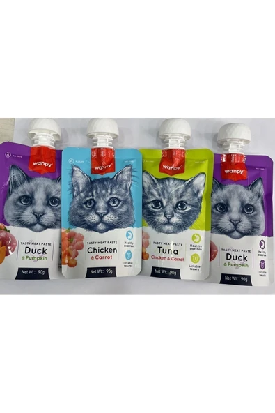 3 Çeşit Karma Kedi Et Ezmesi 90 Gr. X 4 Adet ürün görseli 1
