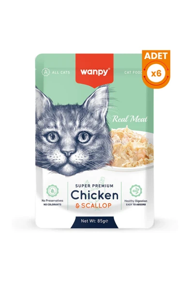Tavuklu ve Morina Balıklı Pouch Yetişkin Konserve Kedi Maması 85 Gr 6 Adet ürün görseli 1