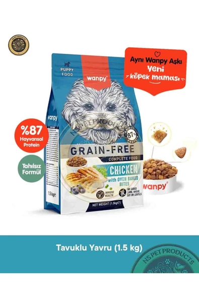 Tahılsız Tavuklu Yavru Köpek Maması 1.5 kg ürün görseli 1