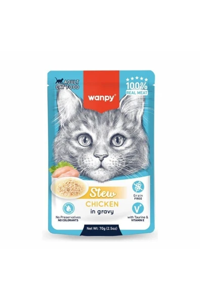 Stew Gravy Pocuh Tavuklu Yetişkin Yaş Kedi Maması 70 gr ürün görseli 1