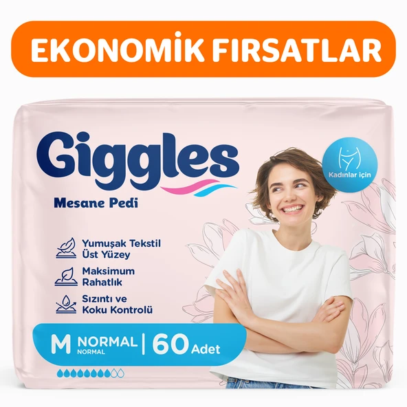 Giggles Kadın Mesane Pedi Medium(Normal) 60 Adet ürün görseli 1