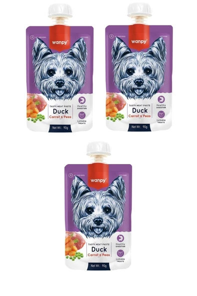 Taze Ördekli & Havuçlu Köpek Et Ezmesi 90 Gr. X 3 Adet ürün görseli 1