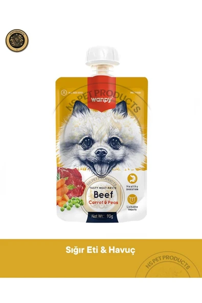 Sığır Et & Havuç Köpek Et Ezmesi Köpek Ödül Maması 90 gr ürün görseli 1
