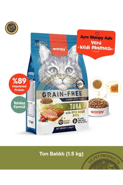 Tahılsız Ton Balıklı Yetişkin Kedi Maması 1.5 kg ürün görseli 1