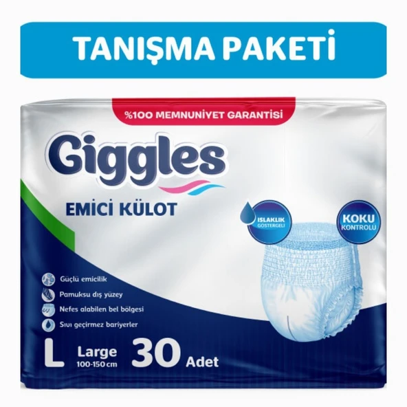 Giggles Yetişkin Emici Külot Large 30'lu 1 Paket 30 Adet ürün görseli 1