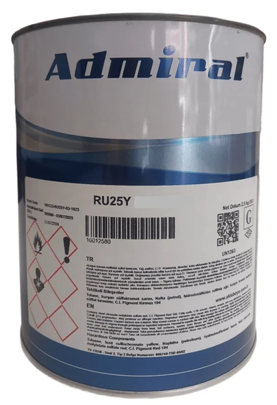 Admiral RU25Y Endüstriyel Boya 2,5 Kg ürün görseli 1