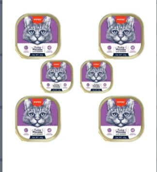 Wanpy Ton Balıklı Ve Karidesli Alutray Kedi Yaş Mama 40 Gr 6'lı Paket ürün görseli 1