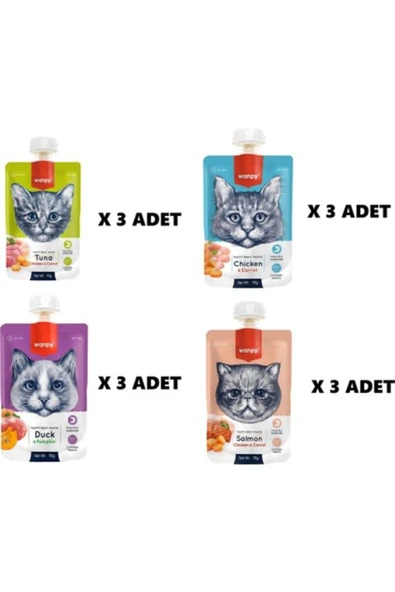 Premium 4’lü Lezzetli Kedi Ödülü Seti ürün görseli 1