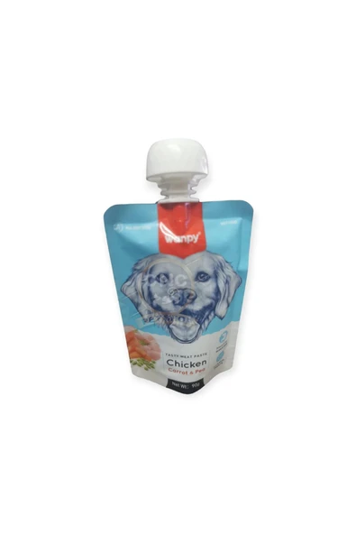 Taze Tavuklu Havuçlu Bezelyeli Et Ezme Sıvı Köpek Maması Ödül 90 G ürün görseli 1