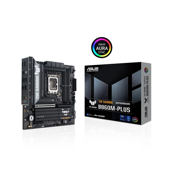 ASUS TUF GAMING B860M-PLUS Intel B860 Core Ultra LGA 1851 Soket 8800MT/s mATX Anakart ürün görseli 1