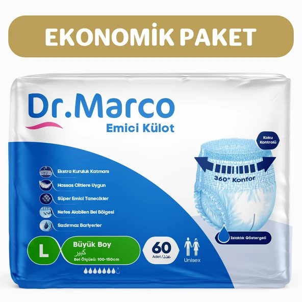 Dr.Marco Yetişkin Emici Külot Large 60 adet ürün görseli 1