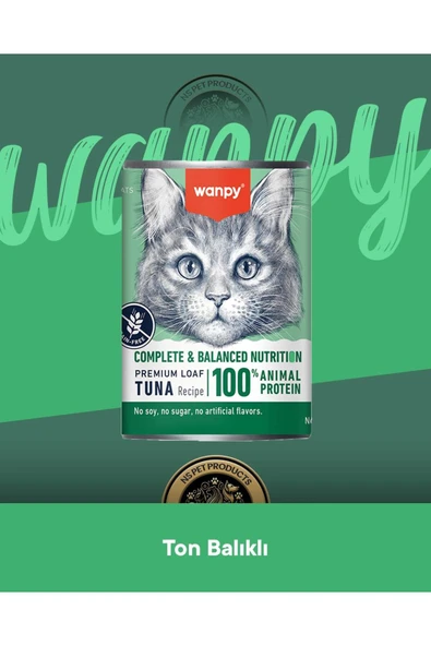 Tahılsız %100 Gerçek Et Ton Balıklı Ezme Kedi Konserve Maması 375 gr ürün görseli 1