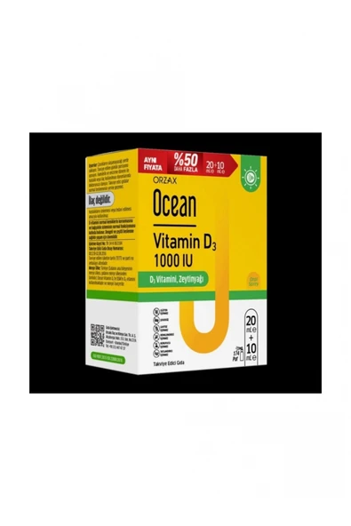 Ocean Vitamin D3 Sprey 1000 IU 20 ml + 10 ml - %50 Daha Fazla ürün görseli 1