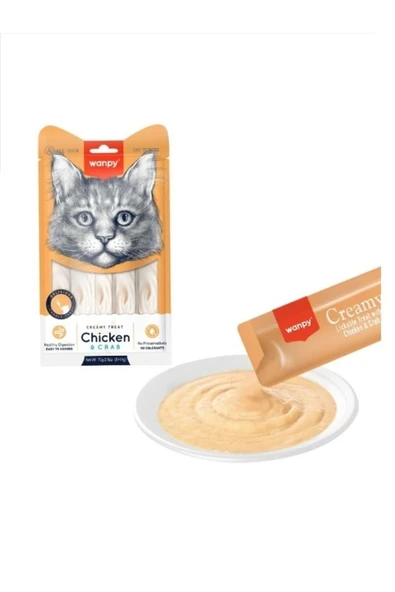 Tavuk Yengeç Krema Likit Puding Sıvı Kedi Ödülü 5x14 Gr ürün görseli 1