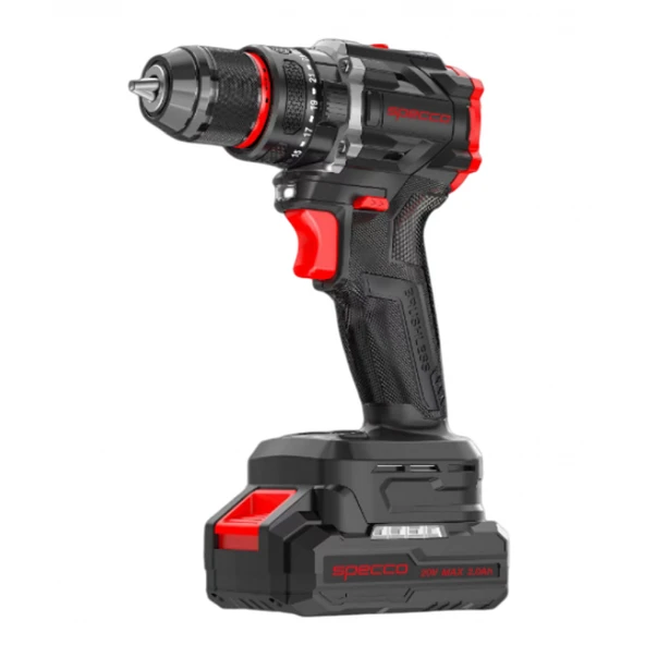 SPECCO BLACK SERİ 20V 2.0AH AKÜLÜ DARBELİ MATKAP 50NM ürün görseli 1