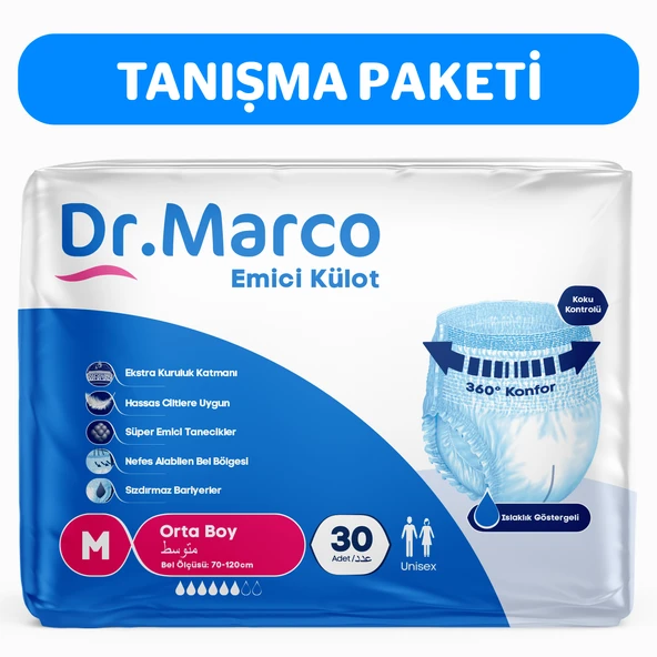 Dr.Marco Yetişkin Emici Külot Medium 30 adet ürün görseli 1