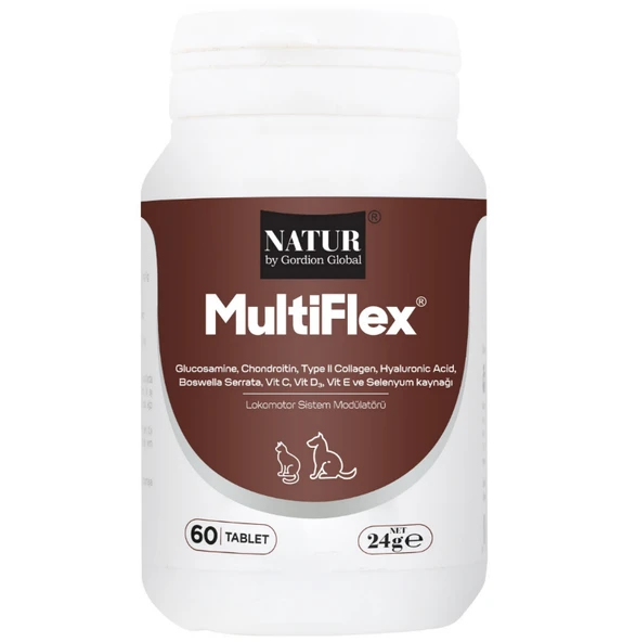 Natur Multiflex Kedi Köpek Kondroprotektif Eklem Tamamlayıcı Yem (60 Tablet) ürün görseli 1