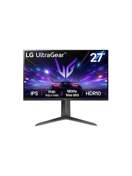 LG UltraGear 27GS65F-B 27" 1 ms Full HD Pivot IPS 180 Hz Oyuncu Monitörü ürün görseli 1