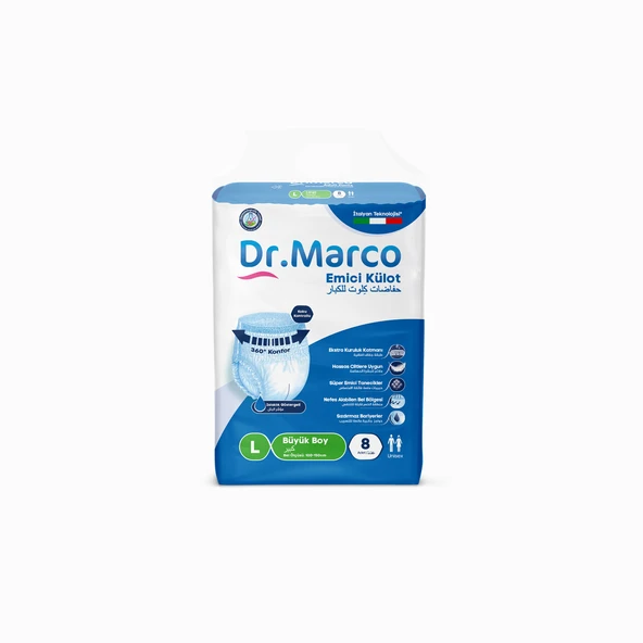 Dr.Marco Yetişkin Emici Külot Large 8 adet ürün görseli 1