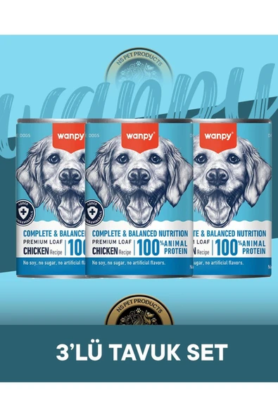 Tavuklu Ezme Köpek Konservesi 3x375 gr ürün görseli 1