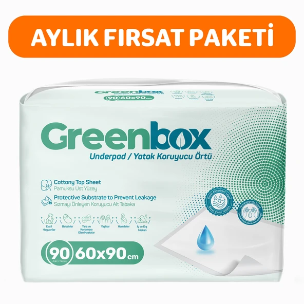 Greenbox 60x90 Yatak Koruyucu Örtü 30'lu 3 Paket 90 Adet ürün görseli 1