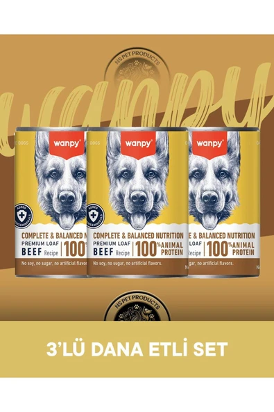 Dana Etli Ezme Köpek Konservesi 3x375 gr ürün görseli 1