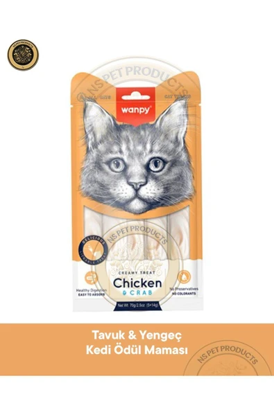 Tavuk & Yengeç Kedi Krema Ödül Maması 5x14 gr ürün görseli 1