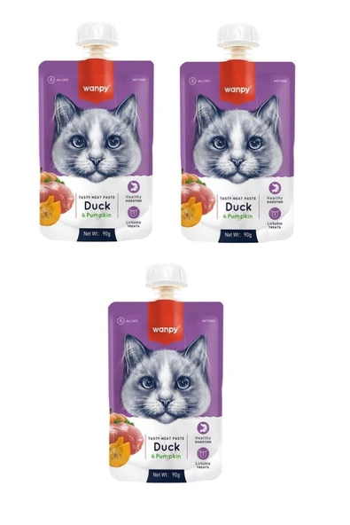 Taze Ördekli & Balkabaklı Kedi Et Ezmesi 90 Gr. X 3 Adet ürün görseli 1