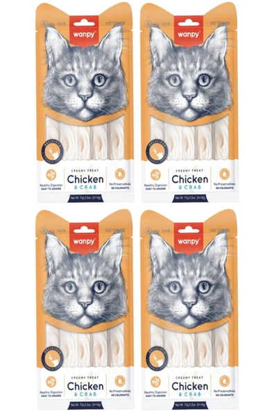 Tavuk & Yengeç Sıvı Kedi Ödül Maması 5x14 Gr. (4 Adet) ürün görseli 1