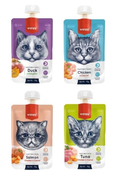 4 Çeşit Karma Kedi Et Ezmesi 90 Gr. X 4 Adet ürün görseli 1